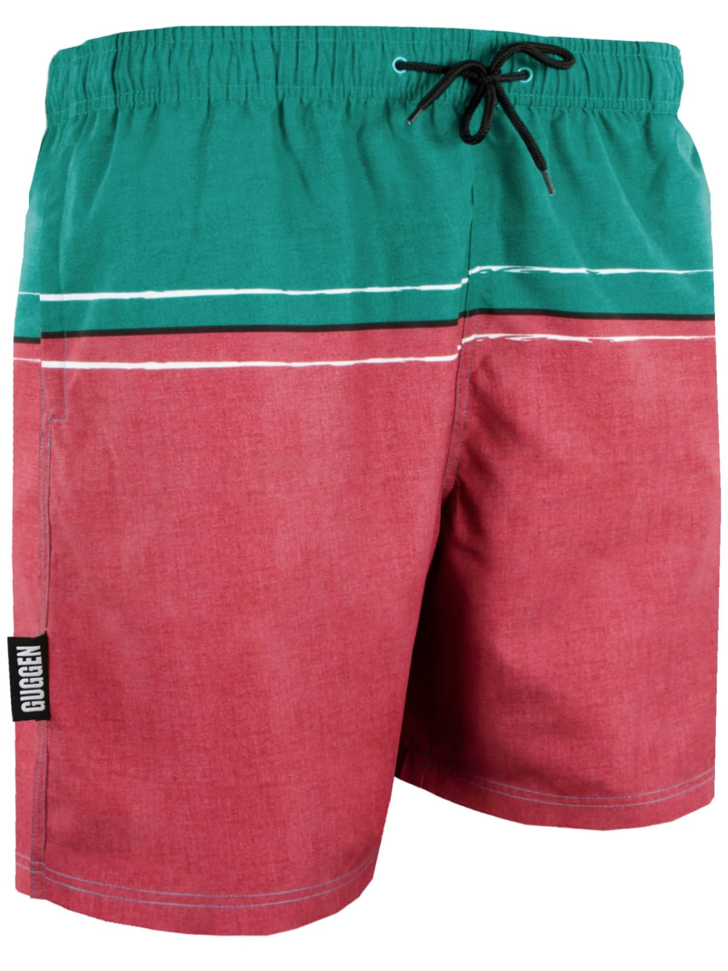 Guggen Mountain Badeshorts 'Boardshorts 1607'‌‌‌‌‌‌‌ in Grün: Vorderseite