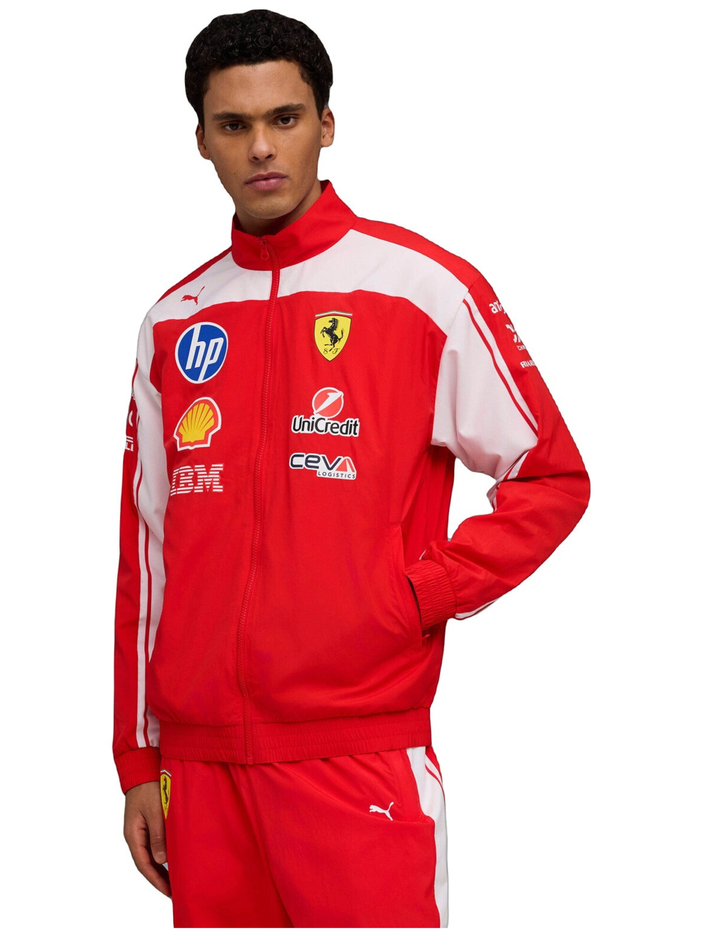 PUMA Veste de sport 'Puma Sf Replica Drivers Authentic Track' en M en rouge, Vue avec produit
