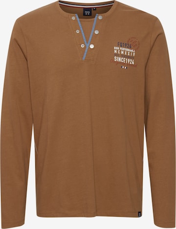 FQ1924 Shirt 'ROLF' in Bruin: voorkant