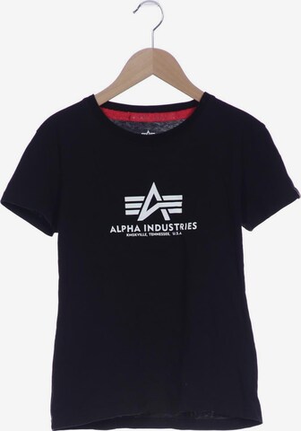 ALPHA INDUSTRIES T-Shirt XS in Schwarz: predná strana