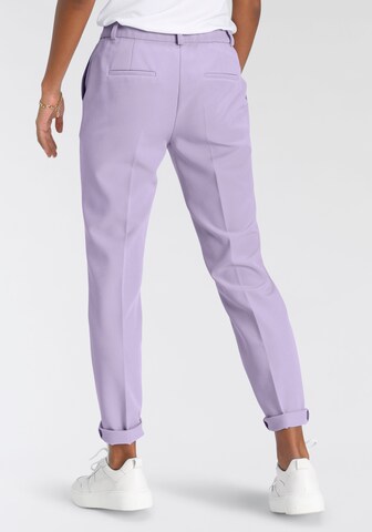 Tamaris Slim fit Pleated Pants in Purple