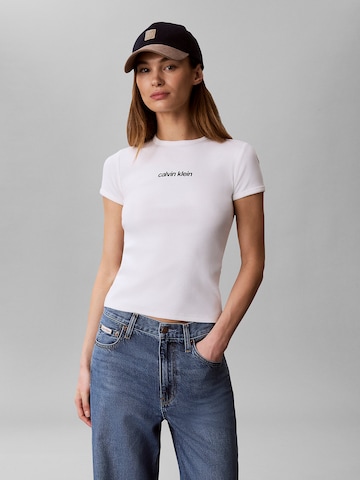 T-shirt Calvin Klein Jeans en blanc : devant