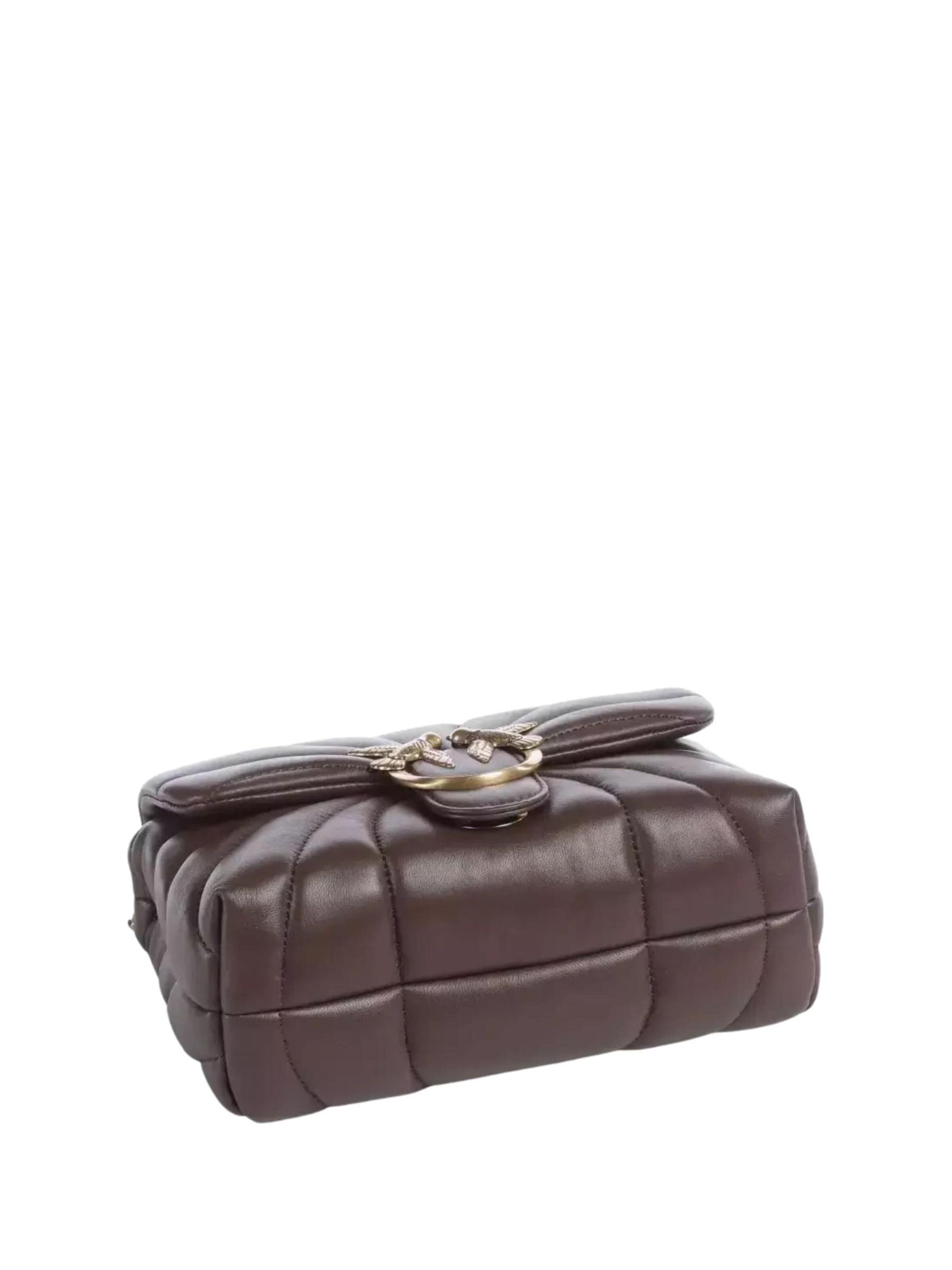 PINKO - Mala de ombro 'Pinko Sac Rabat Love Puff Mini Cl Sheep Nappa Marron A1EXL74Q' em castanho
