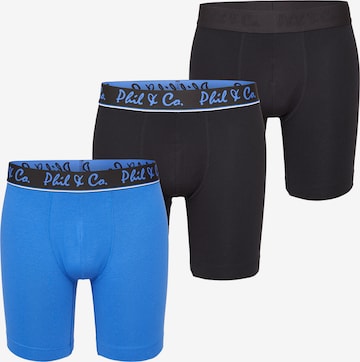 Phil & Co. Berlin Boxershorts ' All Styles ' in Blauw: voorkant