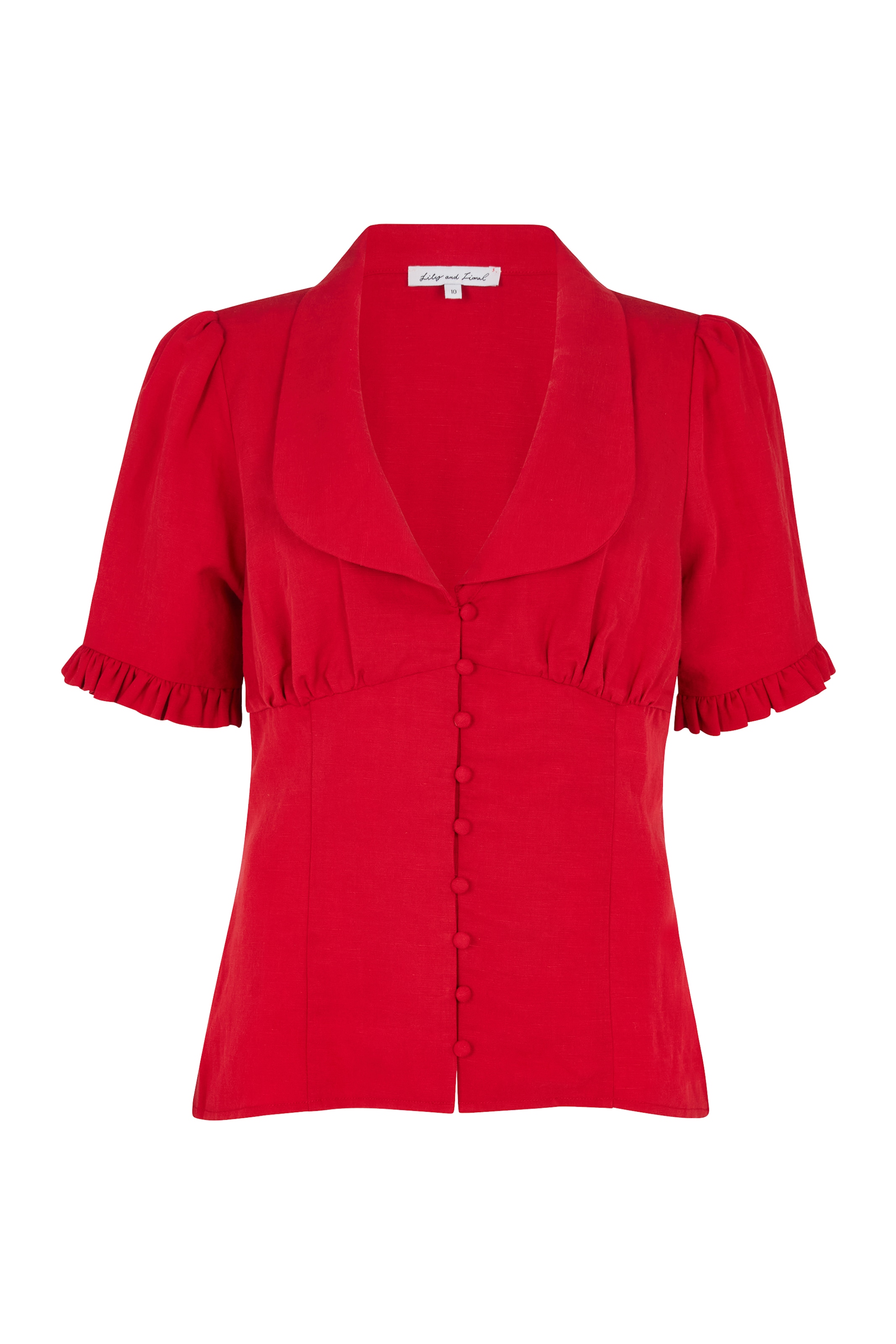 lily and lionel Bluse 'Rachel' in Rot: Vorderseite