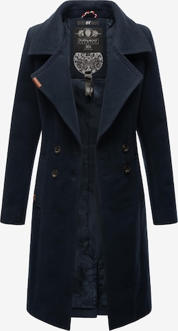 NAVAHOO Between-Seasons Coat 'Wooly' in Blue