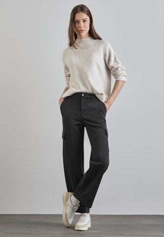 STREET ONE Regular Cargo Pants in Black
