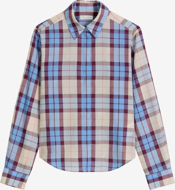 Marc O'Polo Blouse ' aus Organic-Cotton-Lyocell-Mix ' in Blauw: voorkant