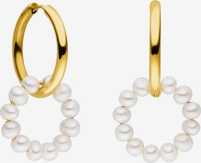 PURELEI Ohrringe 'Honu' in gold / perlweiß, Produktansicht