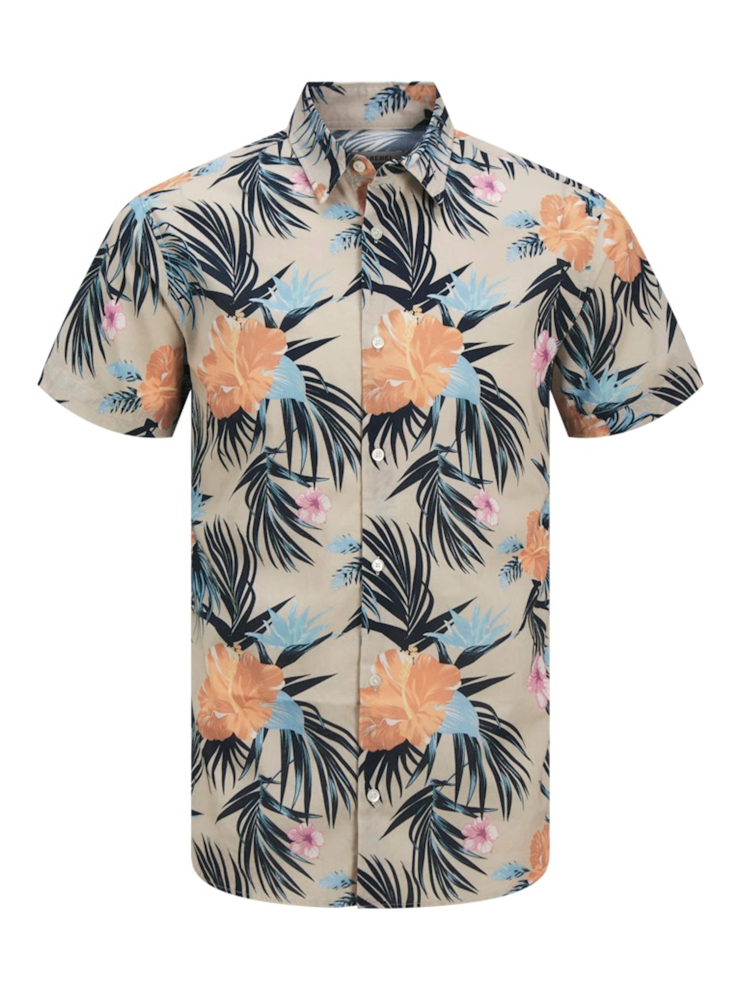 JJ Rebel Button Up Shirt 'JREBBASTIAN' in Beige: front