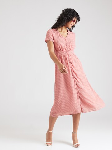 VILA Shirt Dress 'VIMICHELLE' in Pink: front