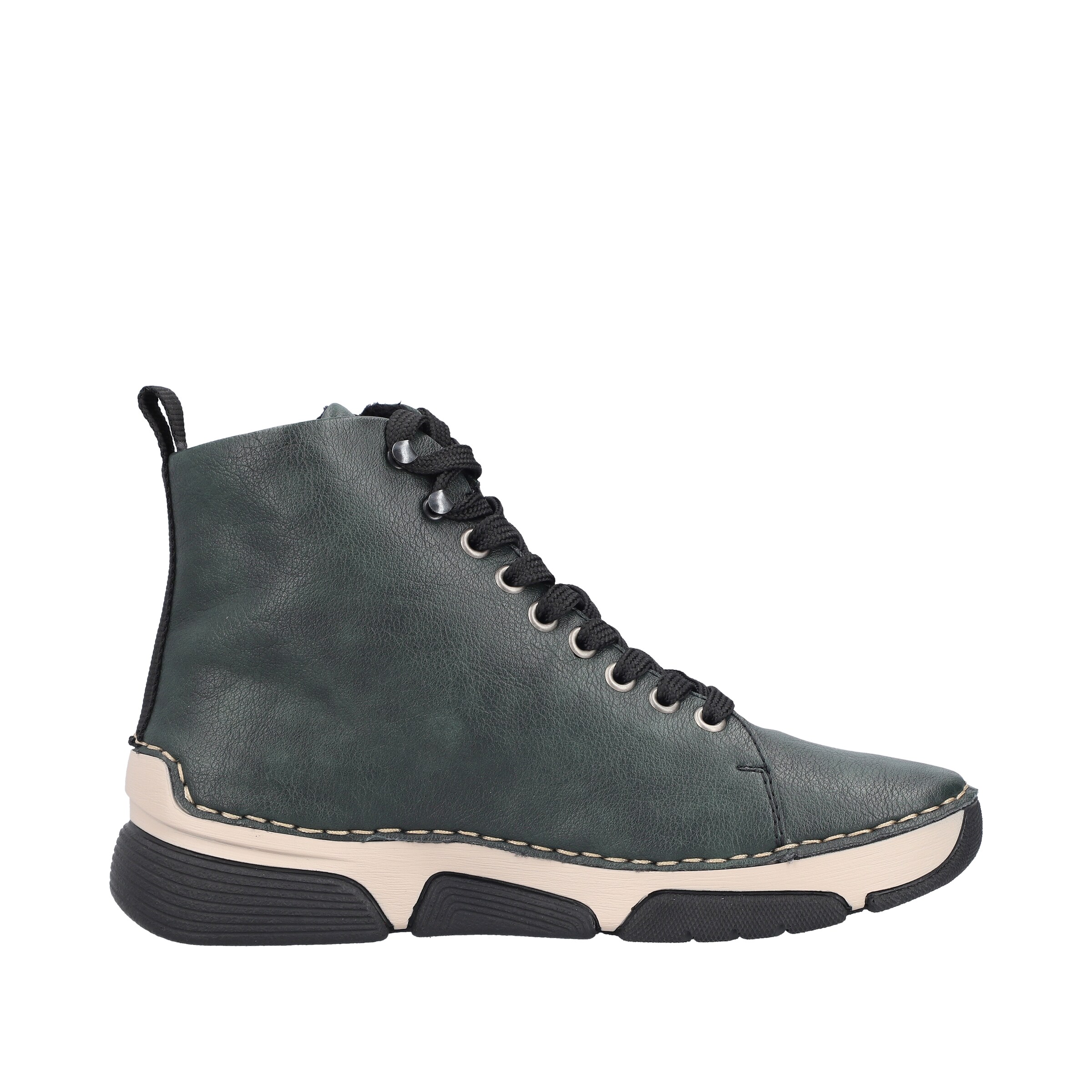 Rieker Lace-Up Ankle Boots in Green