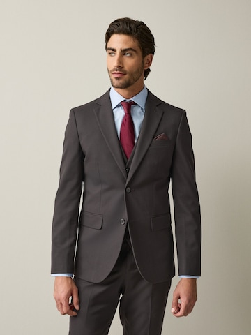 Next Slim fit Suit Jacket in Brown: front