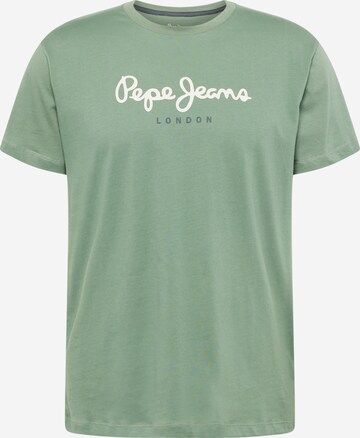 Pepe Jeans - Camiseta 'Eggo' en verde: frente