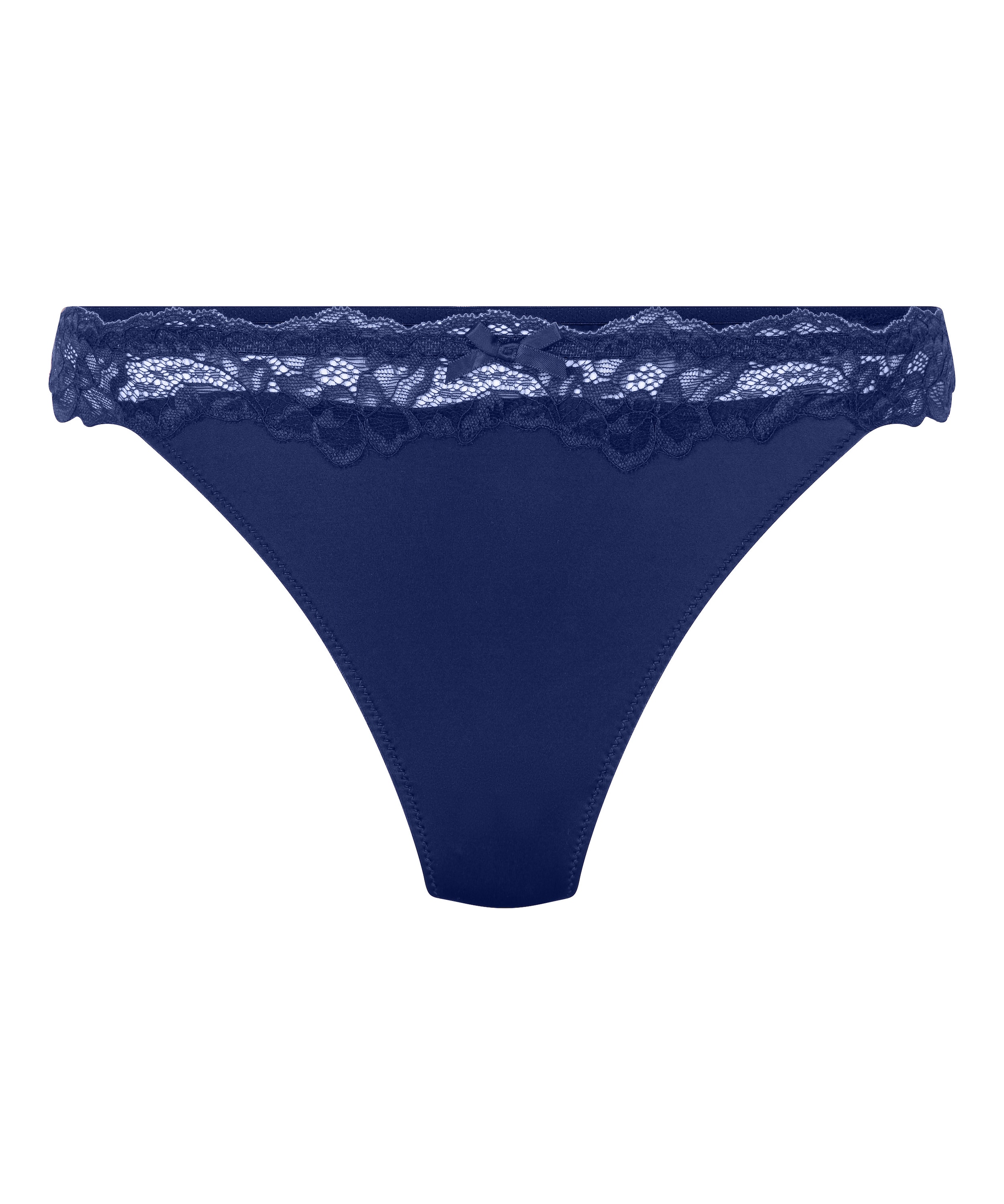 Hunkemöller String 'Lace & Shine' in Blue: front