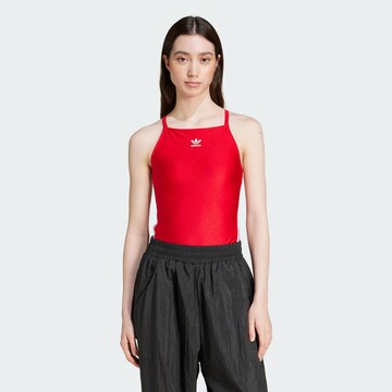 ADIDAS ORIGINALS Bralette Shirt bodysuit in Red: front