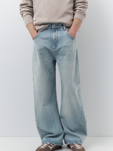 Pull&BearWide Leg/ Široke nogavice Traperice - plava boja: prednji dio