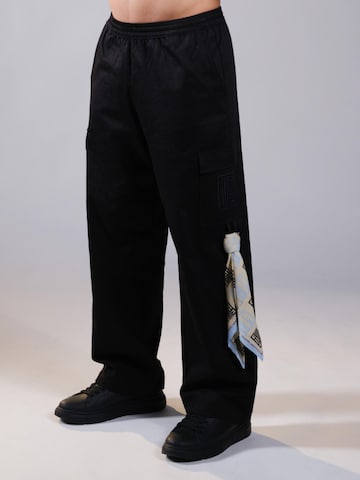 Alessandro Magno Loose fit Cargo Pants 'CORE' in Black: front