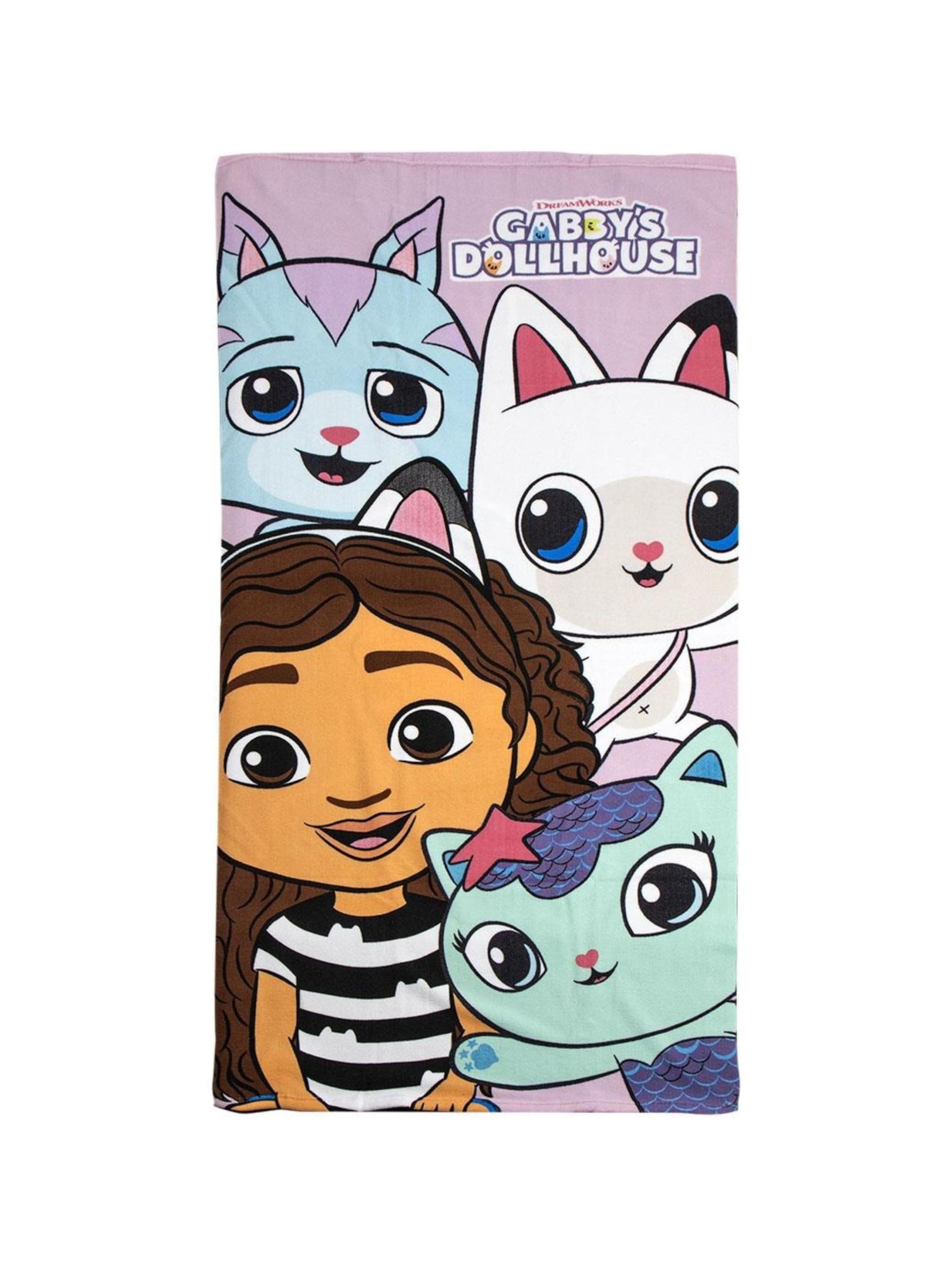 DISNEY Beach Towel 'Kinderhandtuch – Gabby’s Dollhouse' in White: front