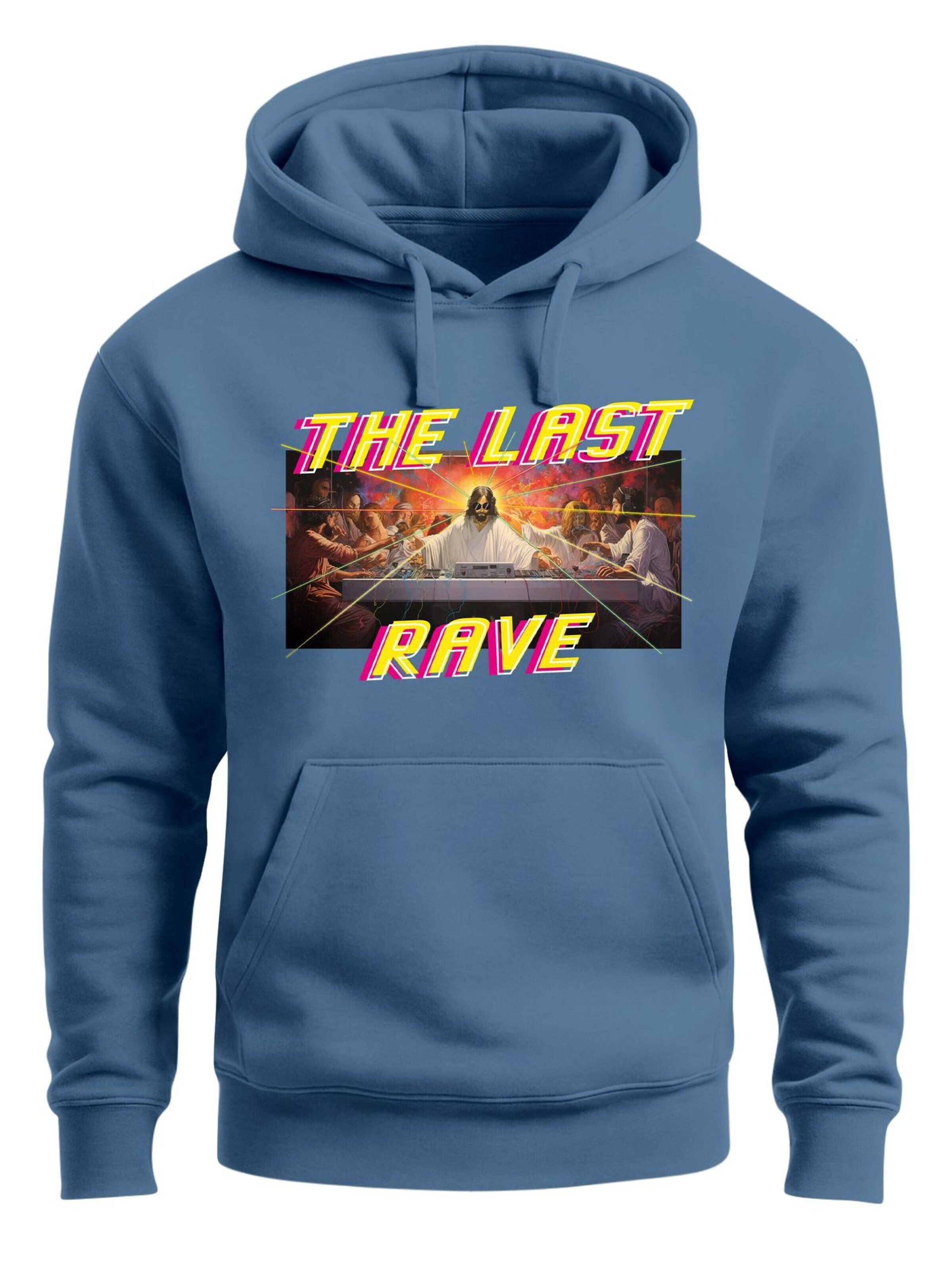 Neverless Sweatshirt 'The Last Rave' in Blue: front