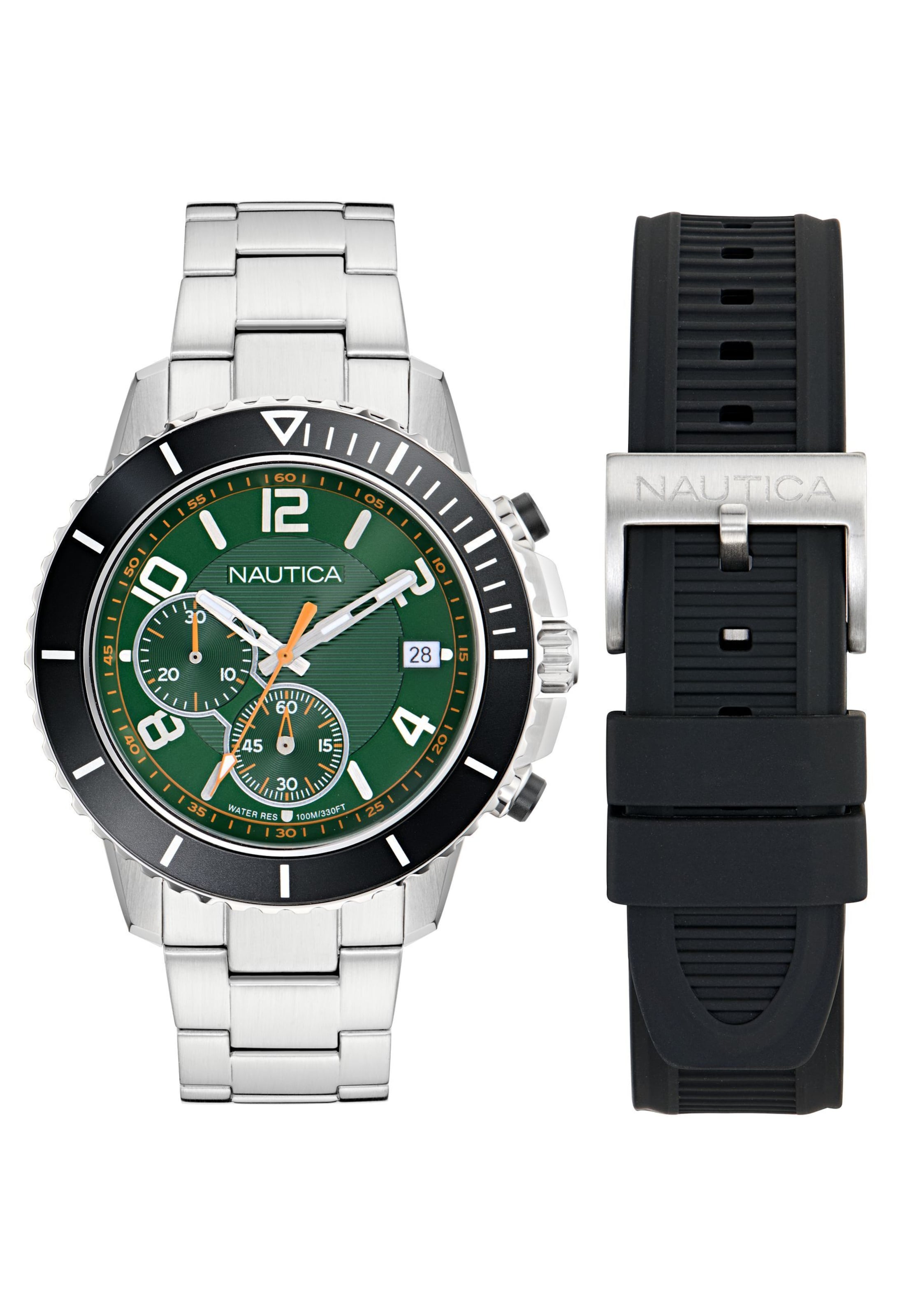Montre à affichage analogique ' NCT STERNWAY ' NAUTICA en argent : devant