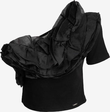 juoda Influencer Palaidinė be rankovių: priekis