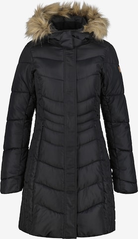 ICEPEAK Winter Coat in Black: front