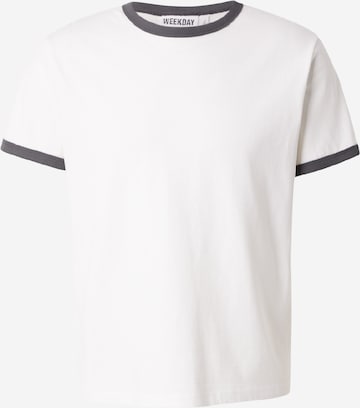 balta WEEKDAY Marškinėliai: priekis