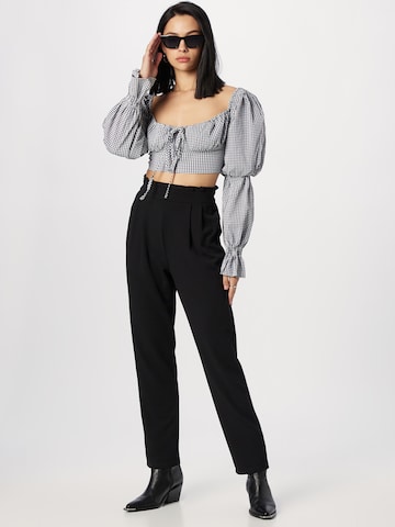 ABOUT YOU Loose fit Pleat-Front Pants 'Mina' in Black