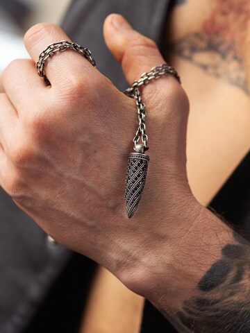 REYTEL Pendant 'BLACK BULLET' in Silver: front