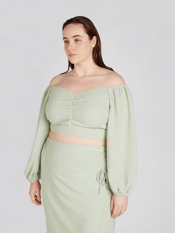 CITA MAASS co-created by ABOUT YOU Blouse 'Nina' in Green: front