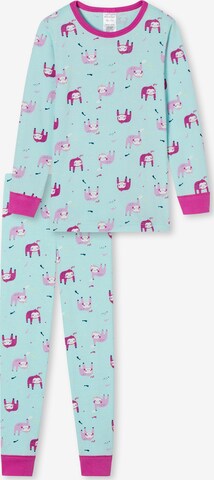 SCHIESSER Pajamas 'Original Classics' in Green: front