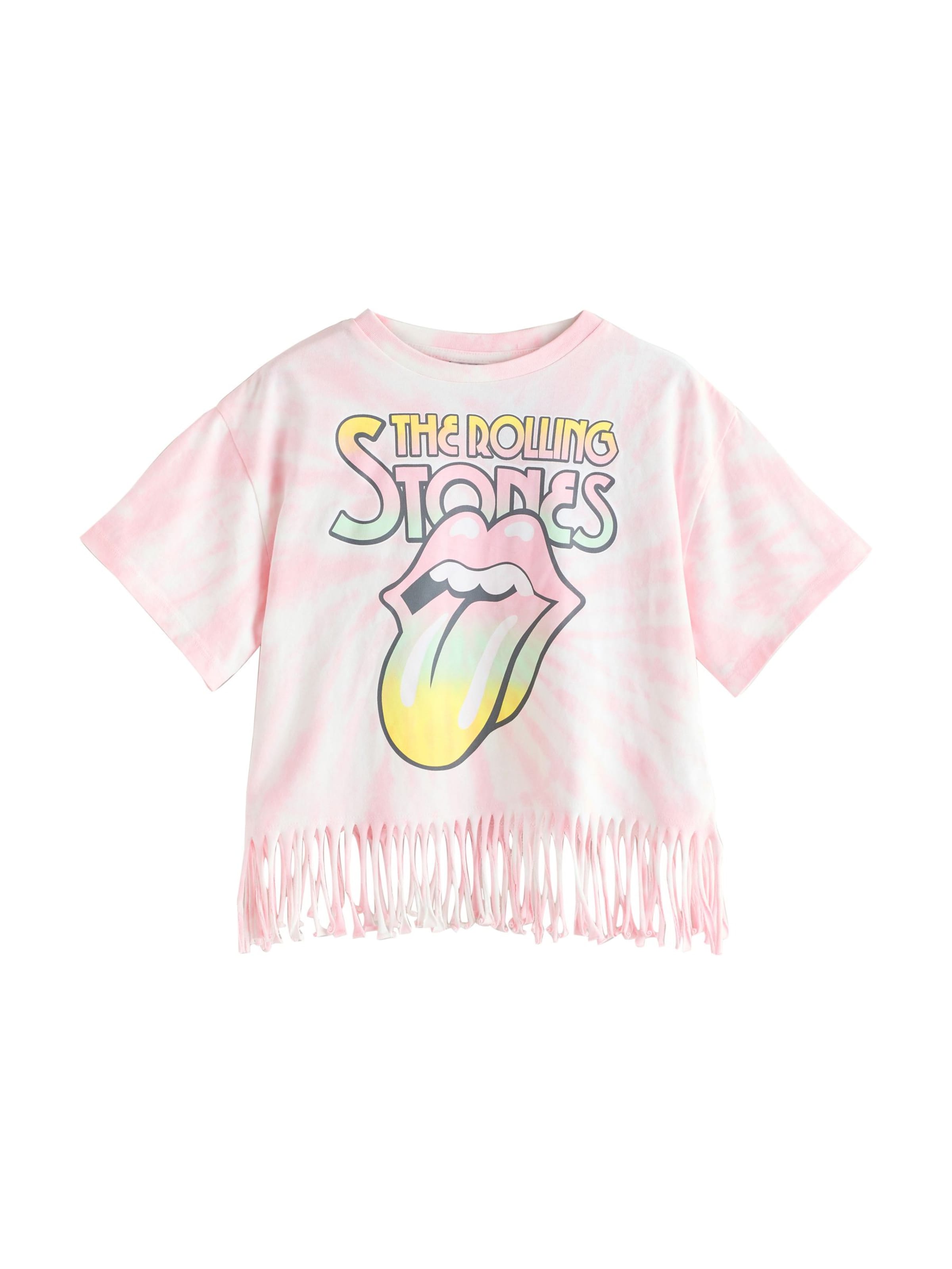 Maglietta 'Rolling Stones Fringe Band' di Next in rosa: frontale