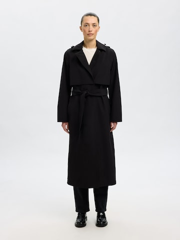 Manteau mi-saison 'SLFALINE TECH' SELECTED en noir : devant