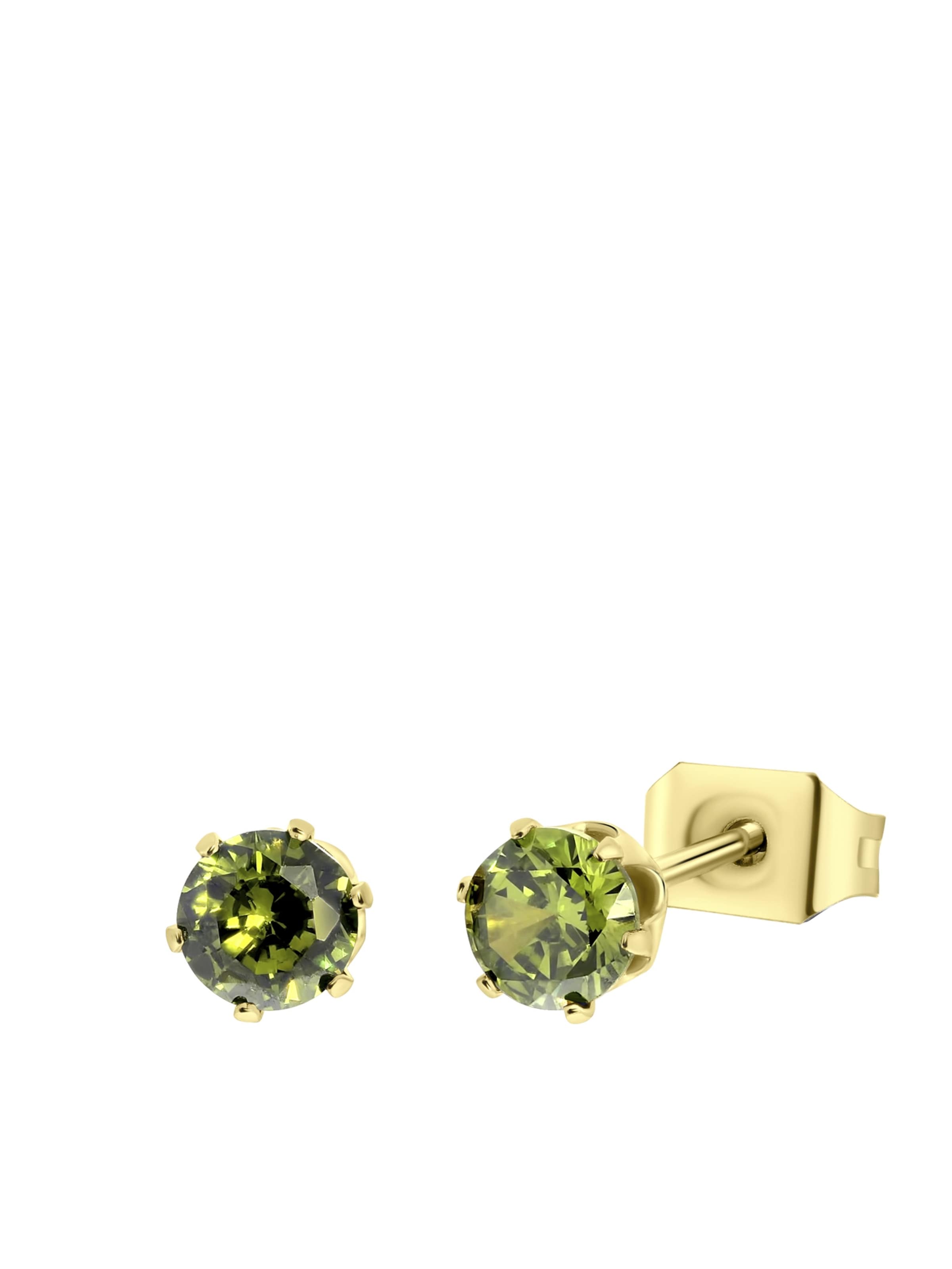 Lucardi Ohrringe in Grün: Vorderseite