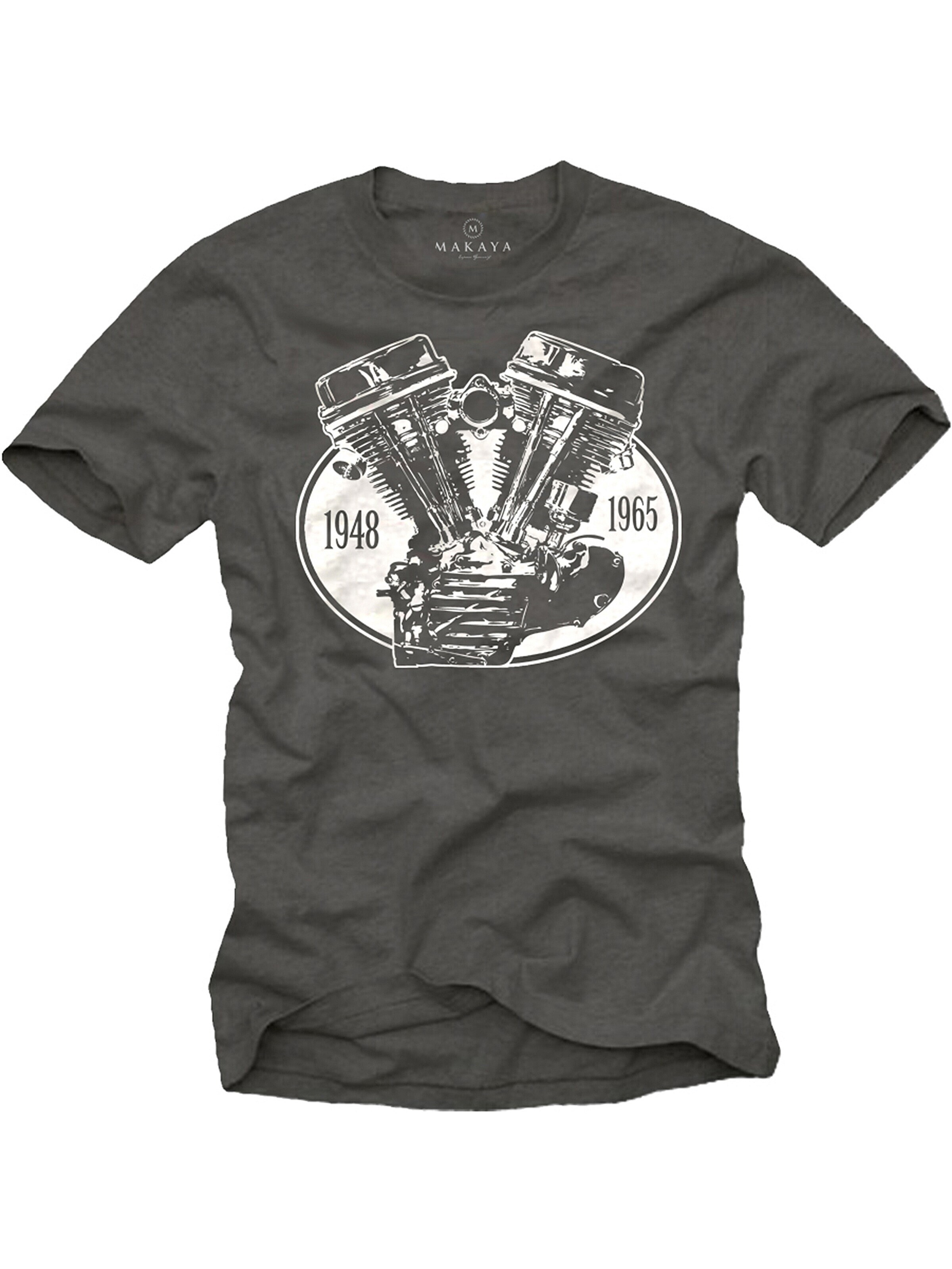 MAKAYA Shirt 'Panhead' in Grey: front
