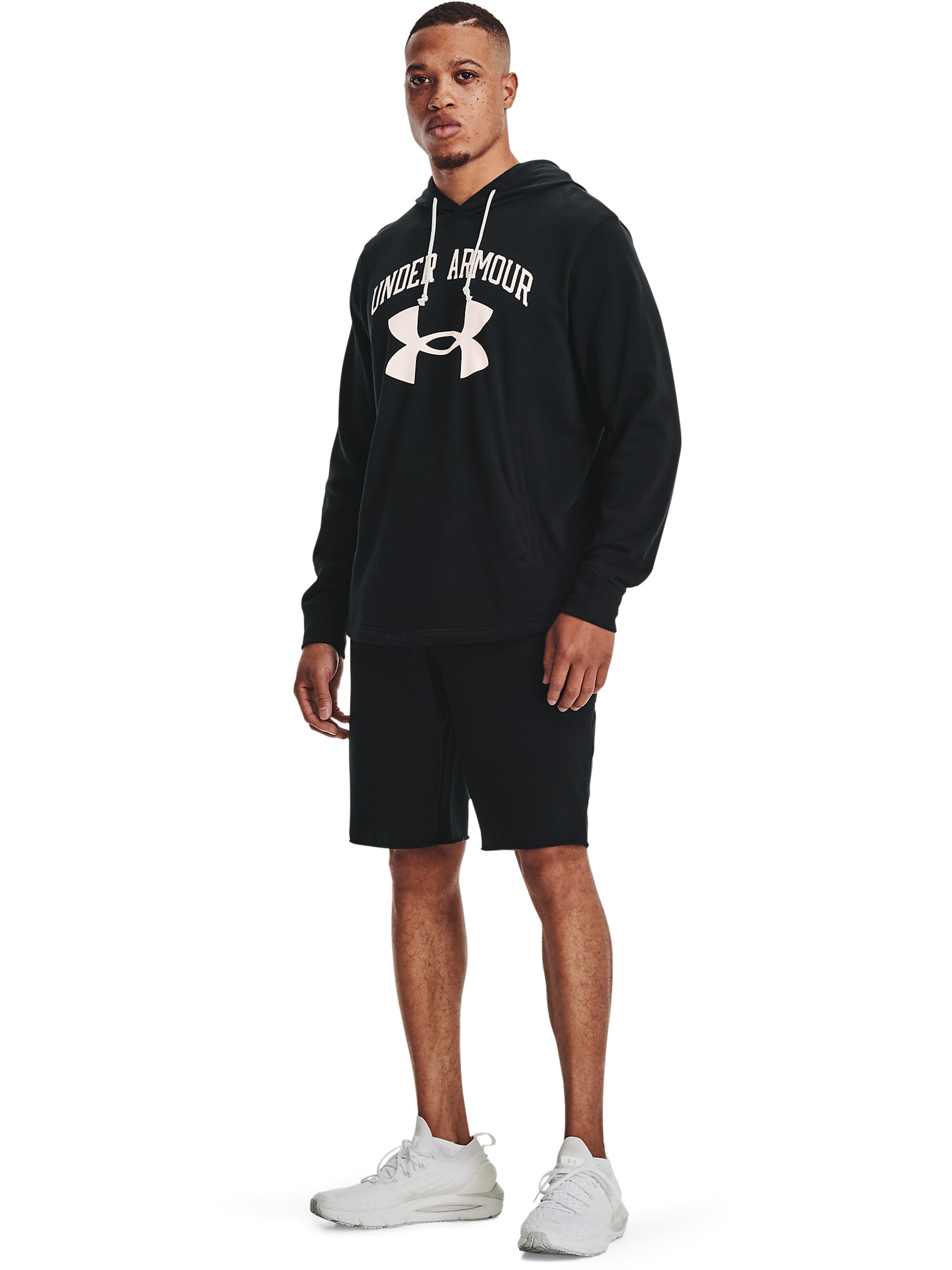UNDER ARMOUR - Regular Calças de desporto 'Rival Terry' em preto