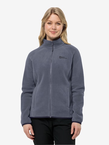 JACK WOLFSKIN Athletic Fleece Jacket 'Moonrise' in Blue: front