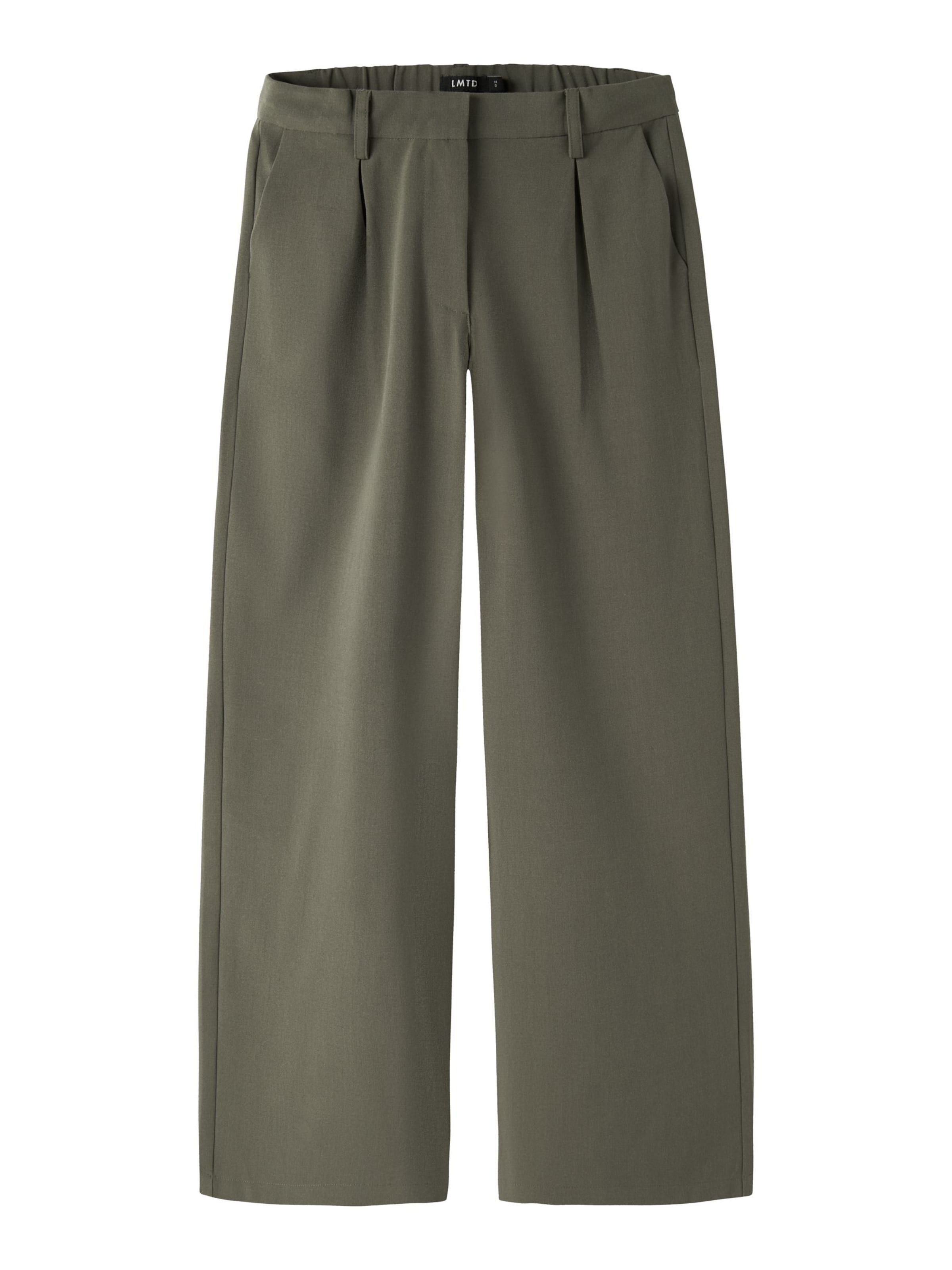 LMTD Wide leg Trousers in Green: front