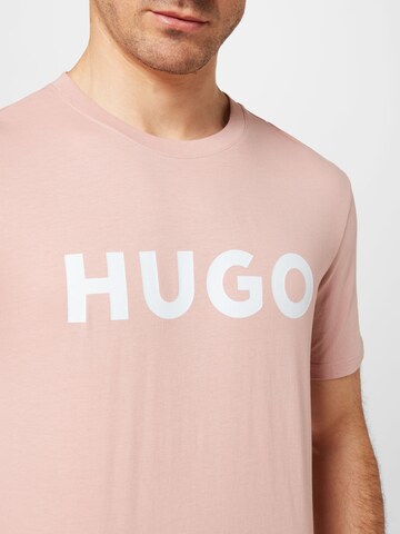 HUGO Red T-Shirt 'Dulivio' in Pink