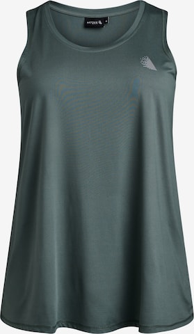 Top sportivo di Active by Zizzi in verde: frontale