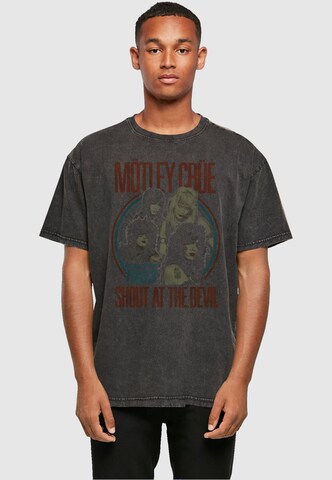 Merchcode Shirt 'Motley Crue - SATD Tour 1983' in Zwart: voorkant