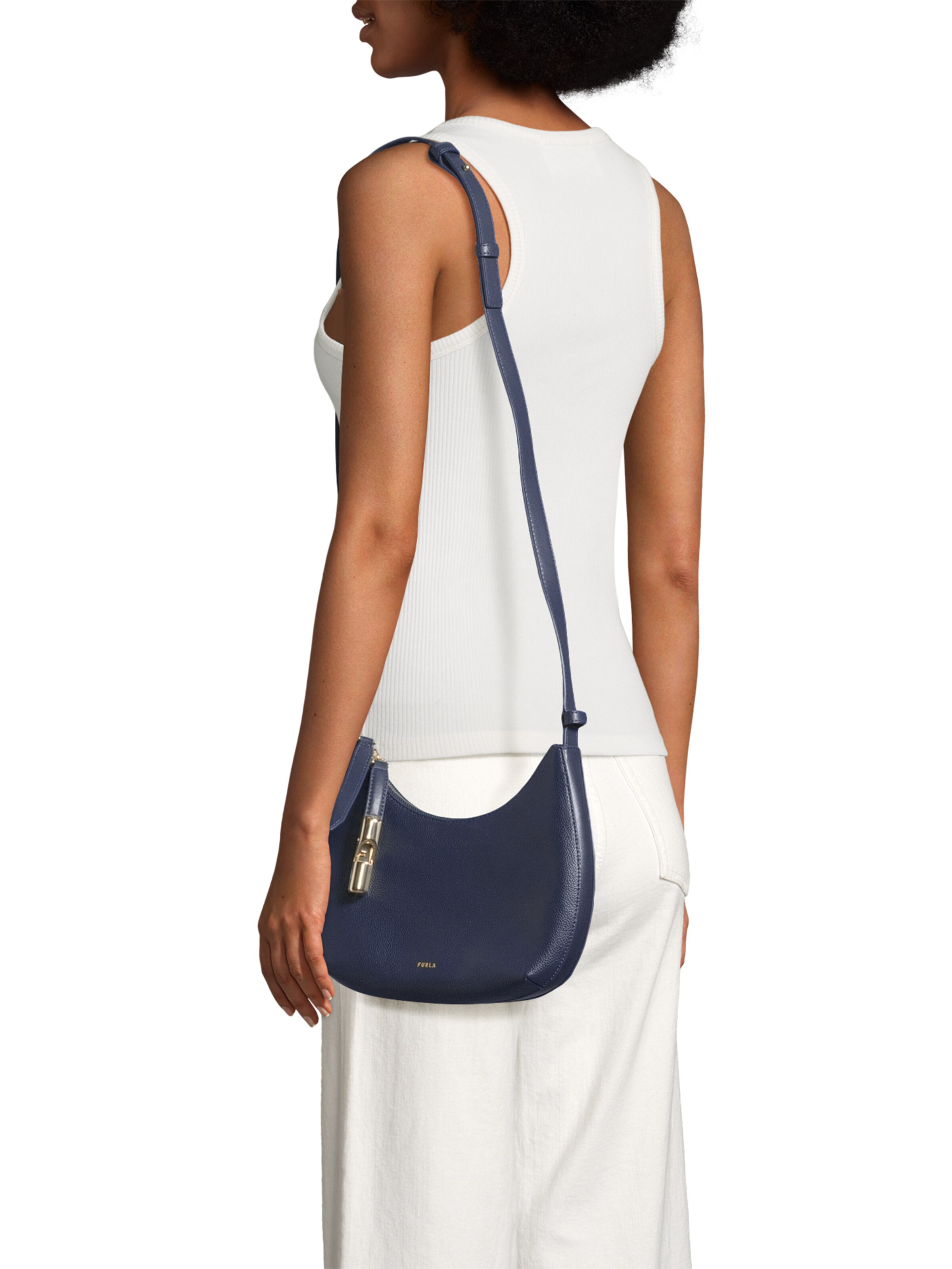 Borsa a tracolla 'GOCCIA' di FURLA in blu: frontale