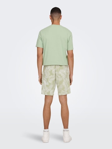 Only & Sons Regular Pants 'Perry' in Green