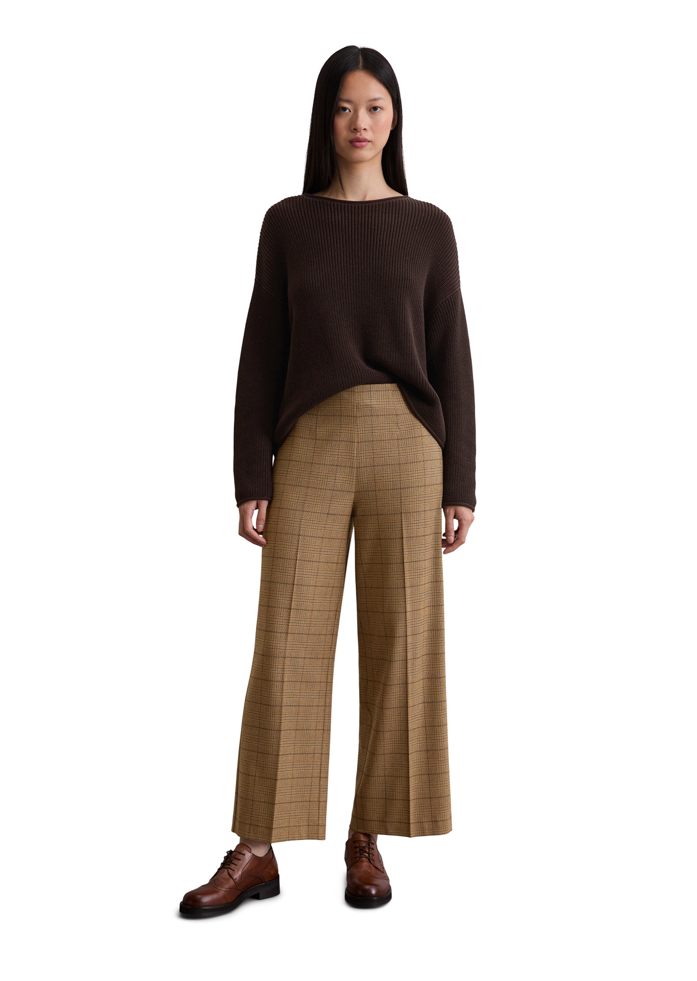 Marc O'Polo - Pierna ancha Pantalón en marrón