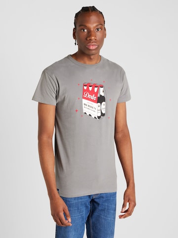 T-Shirt 'Herrenhandtasche' Derbe en gris : devant