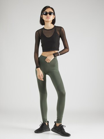 Hummel Skinny Športne hlače | zelena barva