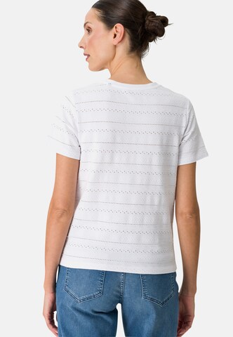 zero Shirt mit Ajourstrickmuster in Weiß