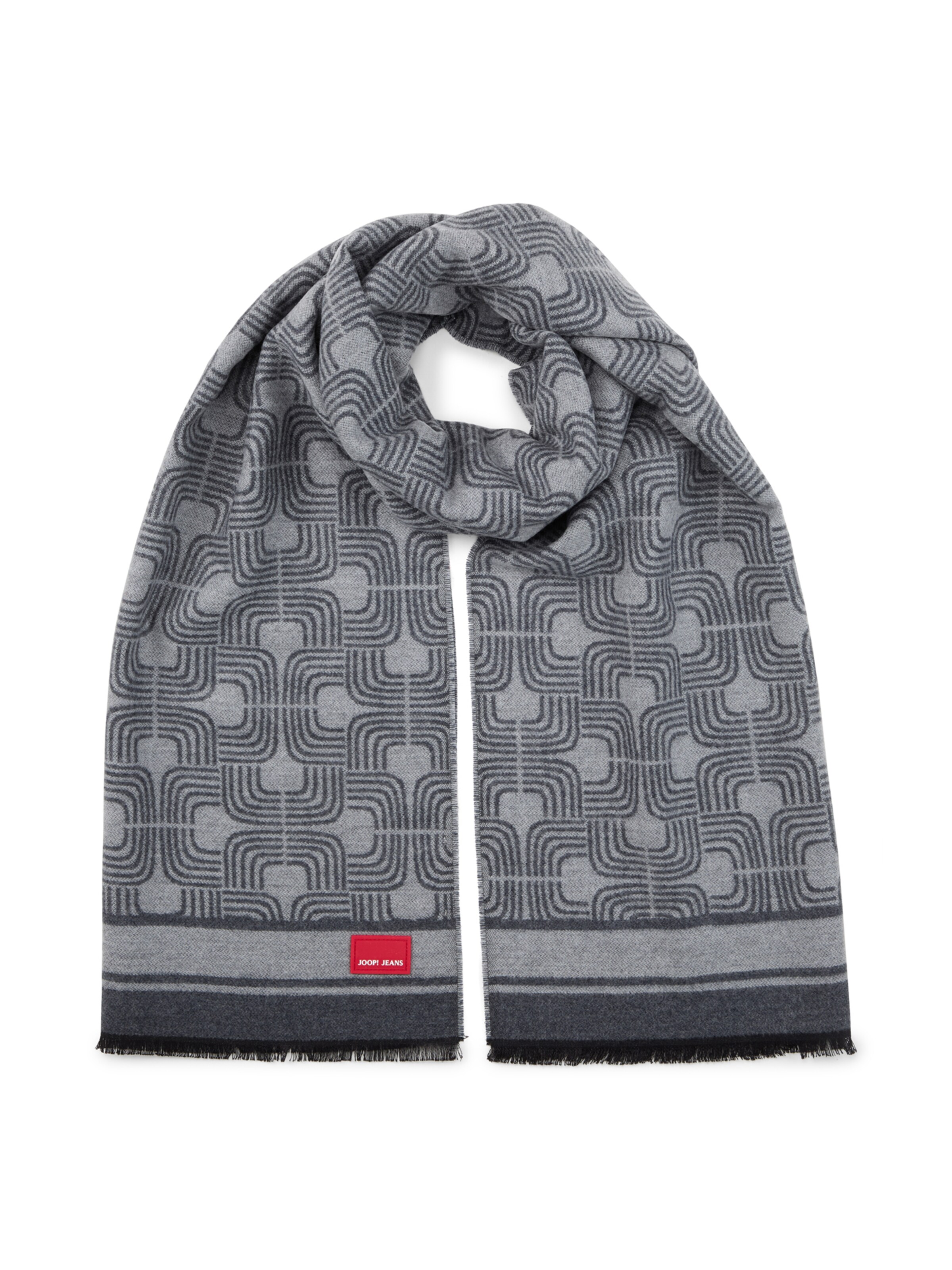 JOOP! Jeans Schal 'Lando' in Grau: Vorderseite