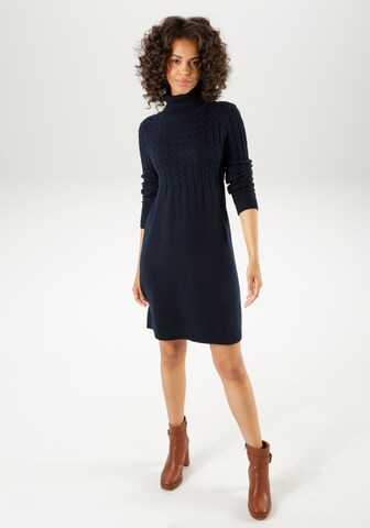 Aniston CASUAL Knitted dress in Blue